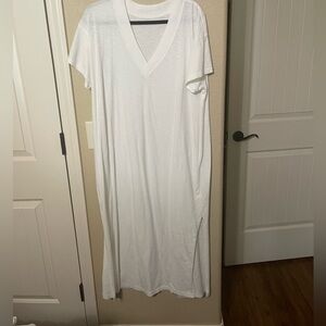 Old Navy White V-Neck Maxi Dress